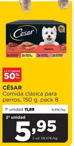 Alimerka CÉSAR Comida clásica para perros oferta