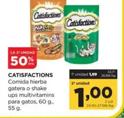Alimerka CATISFACTIONS Comida hierba gatera o shake ups multivitamins para gatos oferta