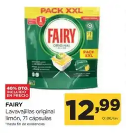 Alimerka FAIRY Lavavajillas original limón, 71 cápsulas oferta