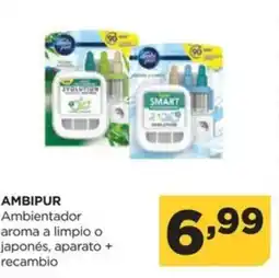 Alimerka AMBIPUR Ambientador aroma a limpio o japonés, aparato + recambio oferta