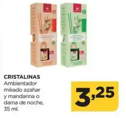 Alimerka CRISTALINAS Ambientador mikado azahar y mandarina o dama de noche oferta