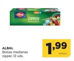 Alimerka ALBAL Bolsas medianas zipper oferta