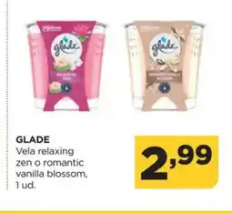 Alimerka GLADE Vela relaxing zen o romantic vanilla blossom oferta