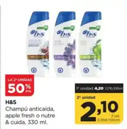 Alimerka H&S Champú anticaída, apple fresh o nutre & cuida oferta