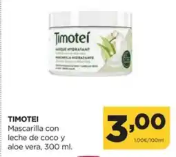 Alimerka ΤΙΜΟΤΕΙ Mascarilla con leche de coco y aloe vera oferta