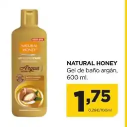 Alimerka NATURAL HONEY Gel de baño argán oferta