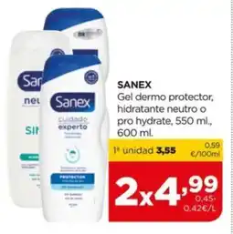 Alimerka SANEX Gel dermo protector, hidratante neutro o pro hydrate oferta