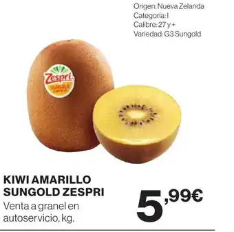 Supercor ZESPRI Kiwi amarillo sungold oferta