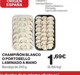 Supercor Champiñón blanco o portobello laminado a mano oferta