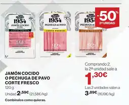 Supercor Jamón cocido o pechuga de pavo corte fresco oferta