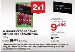 Supercor Jamón de cebo de campo ibérico 50% raza ibérica oferta
