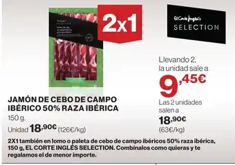 Supercor Jamón de cebo de campo ibérico 50% raza ibérica oferta