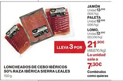 Supercor Loncheados de cebo ibéricos 50% raza ibérica sierra leales oferta