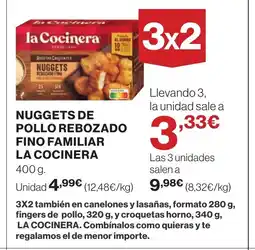 Supercor LA COCINERA Nuggets de pollo rebozado fino familiar oferta
