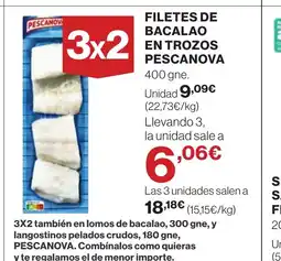 Supercor PESCANOVA Filetes de bacalao en trozos oferta