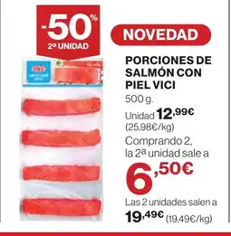 Supercor VICI Porciones de salmón con piel oferta