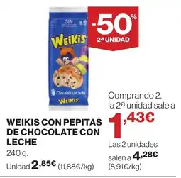 Supercor WEIKIS Con pepitas de chocolate con leche oferta