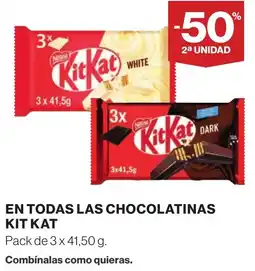 Supercor KIT KAT En todas las chocolatinas oferta