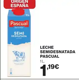 Supercor PASCUAL Leche semidesnatada oferta