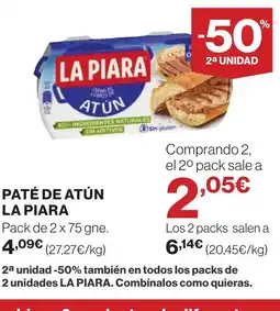 Supercor LA PIARA Paté de atún oferta