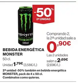 Supercor MONSTER Bebida energética oferta