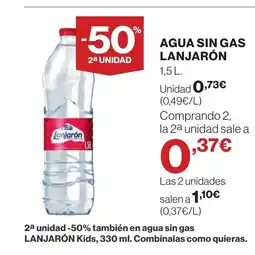 Supercor LANJARÓN Agua sin gas oferta
