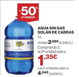 Supercor SOLÁN DE CABRAS Agua sin gas oferta