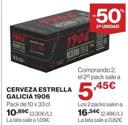 Supercor ESTRELLA GALICIA 1906 Cerveza oferta