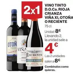 Supercor Vino tinto d.o.ca. rioja crianza viña xi, otoñal o reciente oferta