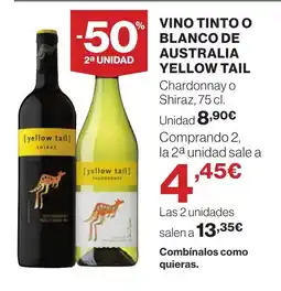 Supercor Vino tinto o blanco de australia yellow tail oferta