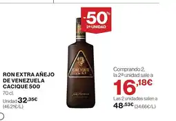 Supercor CACIQUE 500 Ron extra añejo de venezuela oferta