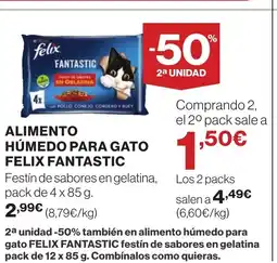 Supercor Alimento húmedo para gato felix fantastic oferta