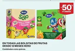 Supercor HERO En todas las bolsitas de frutas desde 12 meses oferta