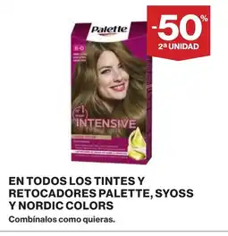 Supercor En todos los tintes y retocadores palette, syoss y nordic colors oferta