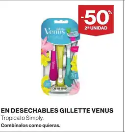 Supercor VENUS En desechables gillette oferta