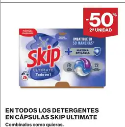 Supercor En todos los detergentes en cápsulas skip ultimate oferta