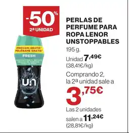 Supercor Perlas de perfume para ropa lenor unstoppables oferta