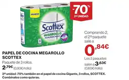 Supercor SCOTTEX Papel de cocina megarollo oferta
