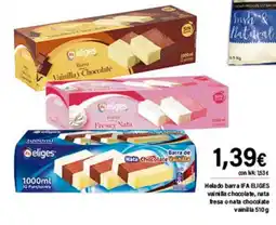 Cash Ifa IFA ELIGES Helado barra vainilla chocolate, nata fresa o nata chocolate vainilla oferta