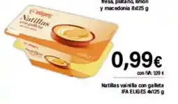 Cash Ifa IFA ELIGES Natillas vainilla con galleta oferta