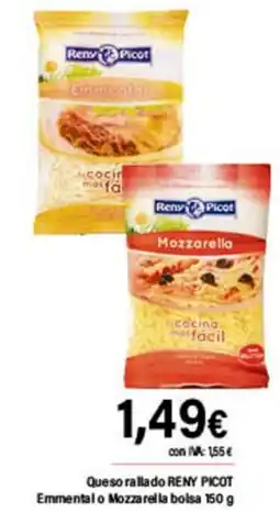 Cash Ifa RENY PICOT Queso rallado Emmental o Mozzarella bolsa oferta