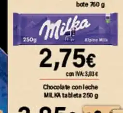 Cash Ifa MILKA Chocolate conleche tableta oferta