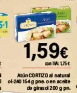 Cash Ifa CORTIZO Atún al natural ol- o en aceite de girasol oferta