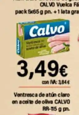 Cash Ifa CALVO Ventresca de atún claro en aceite de oliva oferta