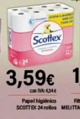 Cash Ifa SCOTTEX Papel higiénico oferta