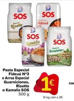 Carrefour Market SOS Pasta Especial Fideuá N°3 o Arroz Especial Guarniciones, Risotto o Kamalis oferta