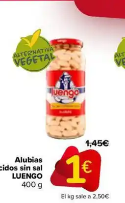 Carrefour Market LUENGO Alubias cocidos sin sal oferta