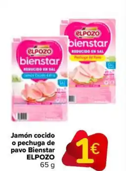 Carrefour Market ELPOZO Jamón cocido o pechuga de pavo Bienstar oferta