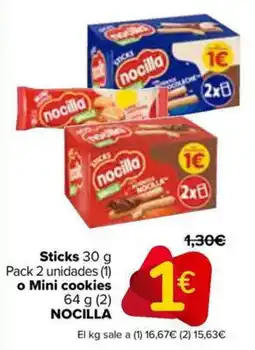 Carrefour Market NOCILLA Sticks o Mini cookies oferta