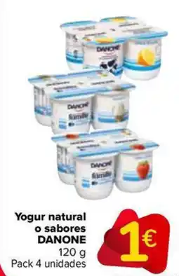 Carrefour Market DANONE Yogur natural o sabores oferta